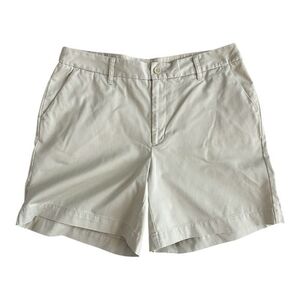 GAP Beige Cotton Bermuda Chino Shorts Women Size 10 Khaki Casual 6.5" Inseam EXC